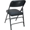 Flash Furniture Advantage Padded Metal Folding Chairs, Black Fabric, 4-Pack