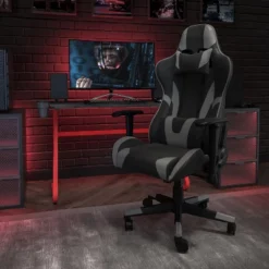 Flash Furniture X20 Racing Series Ergonomic Gaming Chair - Gray LeatherSoft