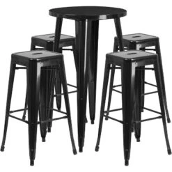 Flash Furniture 24" Round Metal Indoor-Outdoor Bar Table Set with 4 Backless Stools 9 Flash Furniture 24" Round Metal Indoor-Outdoor Bar Table Set with 4 Backless Stools -Flash Furniture Sale Store GUEST f3baf37e 593e 4fa0 b311 9b79cc8bd72f