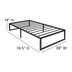 Flash Furniture 14-Inch Metal Platform Bed Frame with 12-Inch Pocket Spring Mattress & 2-Inch Cool Gel Memory Foam Topper Bundle -Flash Furniture Sale Store GUEST f6818396 c619 454e 8933 2c9215896726