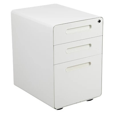 Flash Furniture Ergonomic 3-Drawer Mobile Locking Filing Cabinet 14 Flash Furniture Ergonomic 3-Drawer Mobile Locking Filing Cabinet - Image 14