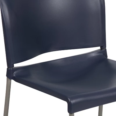 Flash Furniture HERCULES Series 880 Lb. Capacity Navy Full Back Contoured Stack Chair 6 Flash Furniture HERCULES Series 880 Lb. Capacity Navy Full Back Contoured Stack Chair - Image 6