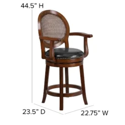 Flash Furniture 26'' High Espresso Wood Counter Stool with Rattan Back and Swivel Seat -Flash Furniture Sale Store GUEST f8e90857 bf42 4770 9b8e f338b8d535f5