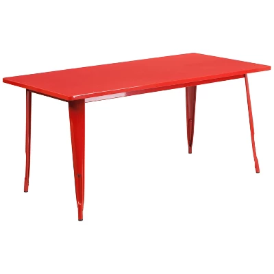 Flash Furniture Commercial Grade 31.5" x 63" Metal Indoor-Outdoor Cafe Table 13 Flash Furniture Commercial Grade 31.5" x 63" Metal Indoor-Outdoor Cafe Table - Image 13