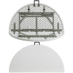 Flash Furniture 4-Foot Round Bi-Fold Granite White Plastic Banquet And Event Folding Table With Carrying Handle -Flash Furniture Sale Store GUEST fb130b4a 7d18 4d03 9609 cb61f3edee98