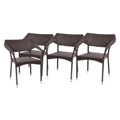 Flash Furniture Jace Commercial Grade Stacking Patio Chairs (Set of 4) 11 Flash Furniture Jace Commercial Grade Stacking Patio Chairs (Set of 4) - Image 11