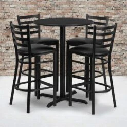 Flash Furniture 30'' Round Laminate Table Set with X-Base and 4 Ladder Back Metal Barstools 15 Flash Furniture 30'' Round Laminate Table Set with X-Base and 4 Ladder Back Metal Barstools -Flash Furniture Sale Store GUEST fc5c22c3 2732 4616 a748 68d8a9fb7fca