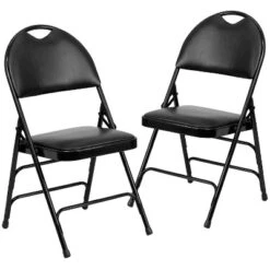 Flash Furniture HERCULES Series Extra Large Triple Braced Metal Folding Chair with Handle - 2 Pack -Flash Furniture Sale Store GUEST fc76b844 ede2 43f8 acae 673f8393c78e