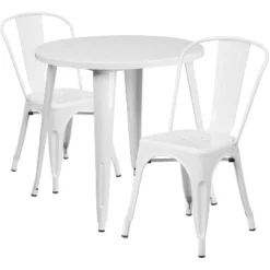 Flash Furniture 30" Round Metal Table & 2 Stackable Cafe Chairs Set 13 Flash Furniture 30" Round Metal Table & 2 Stackable Cafe Chairs Set -Flash Furniture Sale Store GUEST fccc4c61 ae18 48c3 9313 651d2425f7c6