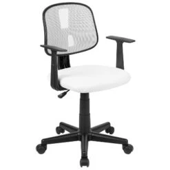 Flash Furniture Flash Fundamentals Mid-Back Mesh Swivel Task Office Chair With Pivot Back And Arms -Flash Furniture Sale Store GUEST fd081418 05f7 41c4 a1b8 f92e5cd51499