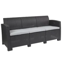 Flash Furniture Contemporary Faux Rattan Outdoor Sofa with All-Weather Cushions 21 Flash Furniture Contemporary Faux Rattan Outdoor Sofa with All-Weather Cushions -Flash Furniture Sale Store GUEST fd31a08b f277 4199 87e2 018b0dc207b7