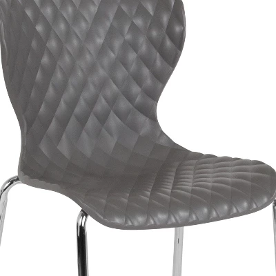 Flash Furniture Lowell Contemporary Diamond Quilted Plastic Stack Chair 5 Flash Furniture Lowell Contemporary Diamond Quilted Plastic Stack Chair - Image 5