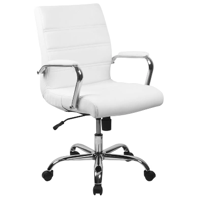 Flash Furniture Mid-Back Executive Swivel Office Chair with Chrome Arms 12 Flash Furniture Mid-Back Executive Swivel Office Chair with Chrome Arms - Image 12