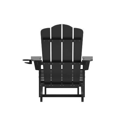 Flash Furniture Halifax All-Weather HDPE Adirondack Chair with Pull-Out Ottoman 8 Flash Furniture Halifax All-Weather HDPE Adirondack Chair with Pull-Out Ottoman - Image 8