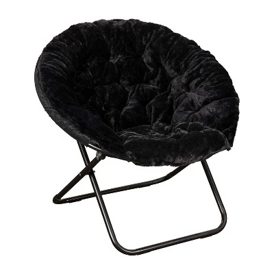 Flash Furniture Gwen 38" Oversized Faux Fur Folding Saucer Chair 12 Flash Furniture Gwen 38" Oversized Faux Fur Folding Saucer Chair - Image 12