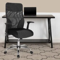 Flash Furniture Milford High Back Ergonomic Mesh Office Chair with Flip-Up Arms