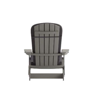 Flash Furniture Charlestown Set of 2 All-Weather Folding Adirondack Chairs with Cushions 12 Flash Furniture Charlestown Set of 2 All-Weather Folding Adirondack Chairs with Cushions - Image 12