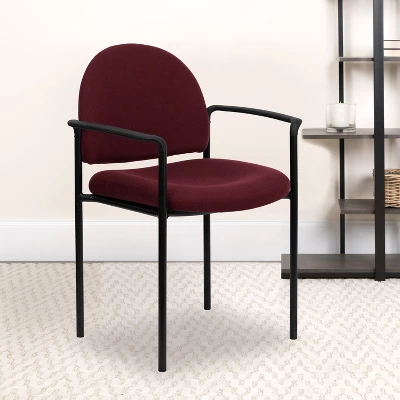 Flash Furniture Comfort Stackable Steel Side Reception Chair with Arms 1 Flash Furniture Comfort Stackable Steel Side Reception Chair with Arms